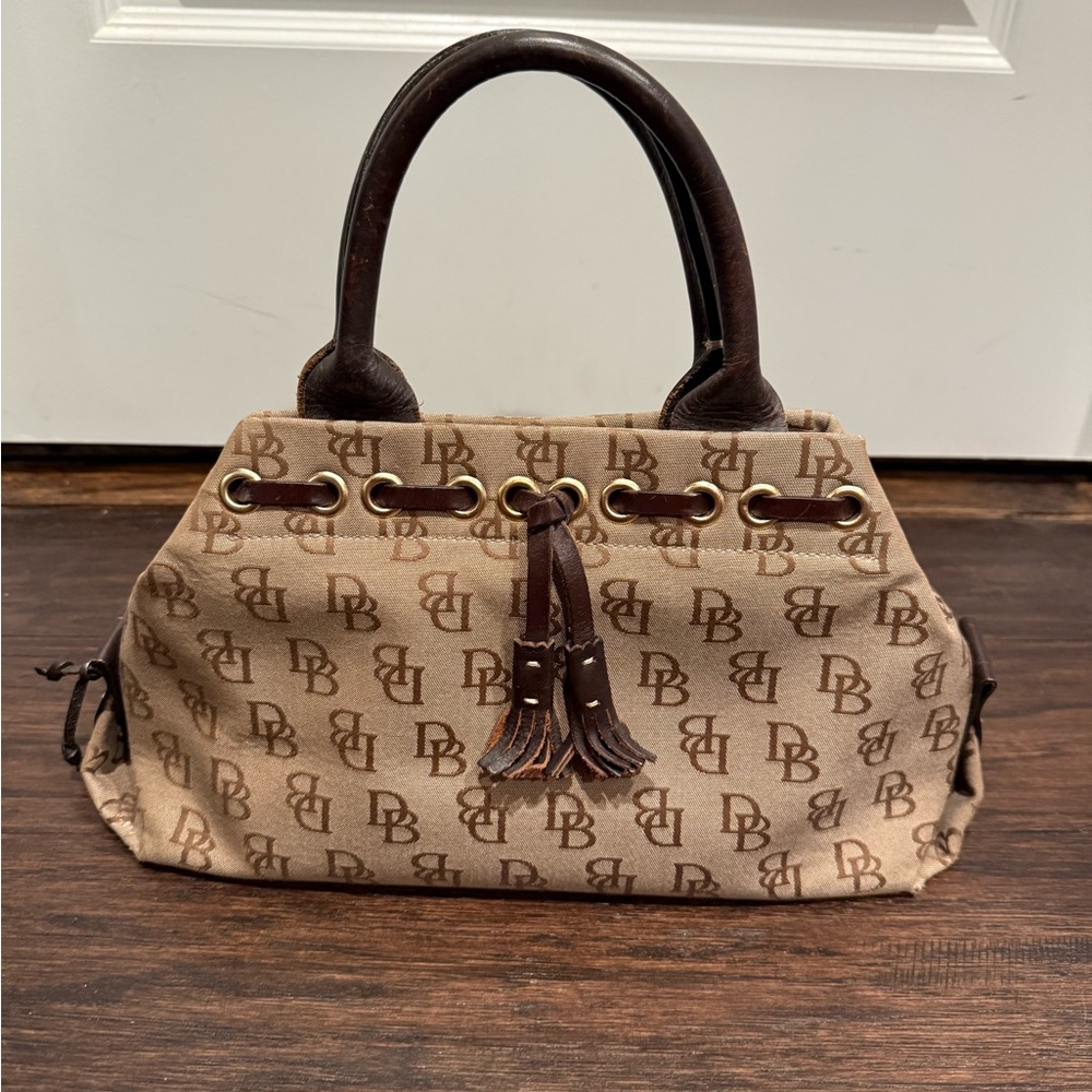 Dooney & Bourke Tan and Brown Satchel